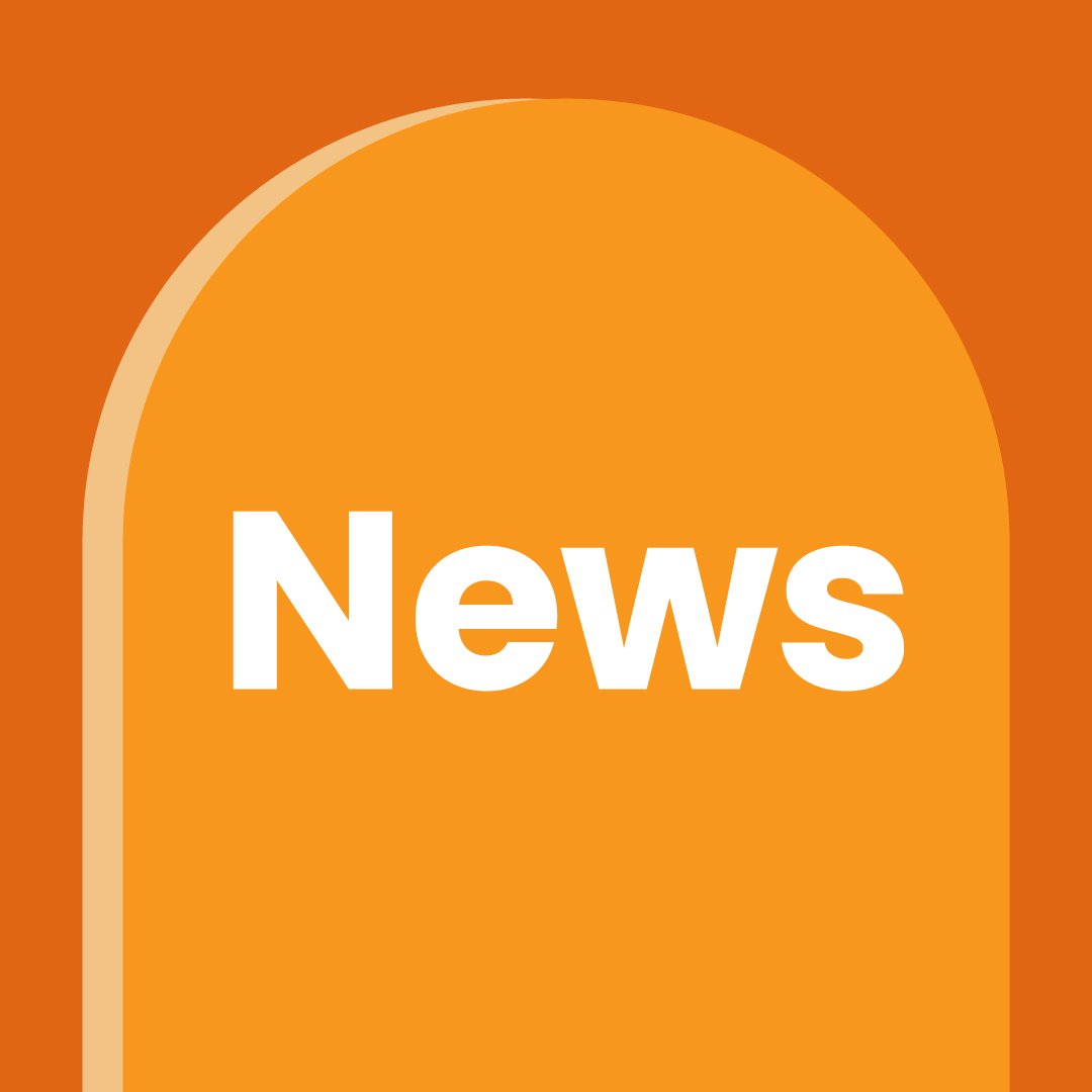 An orange title graphic that reads "News"